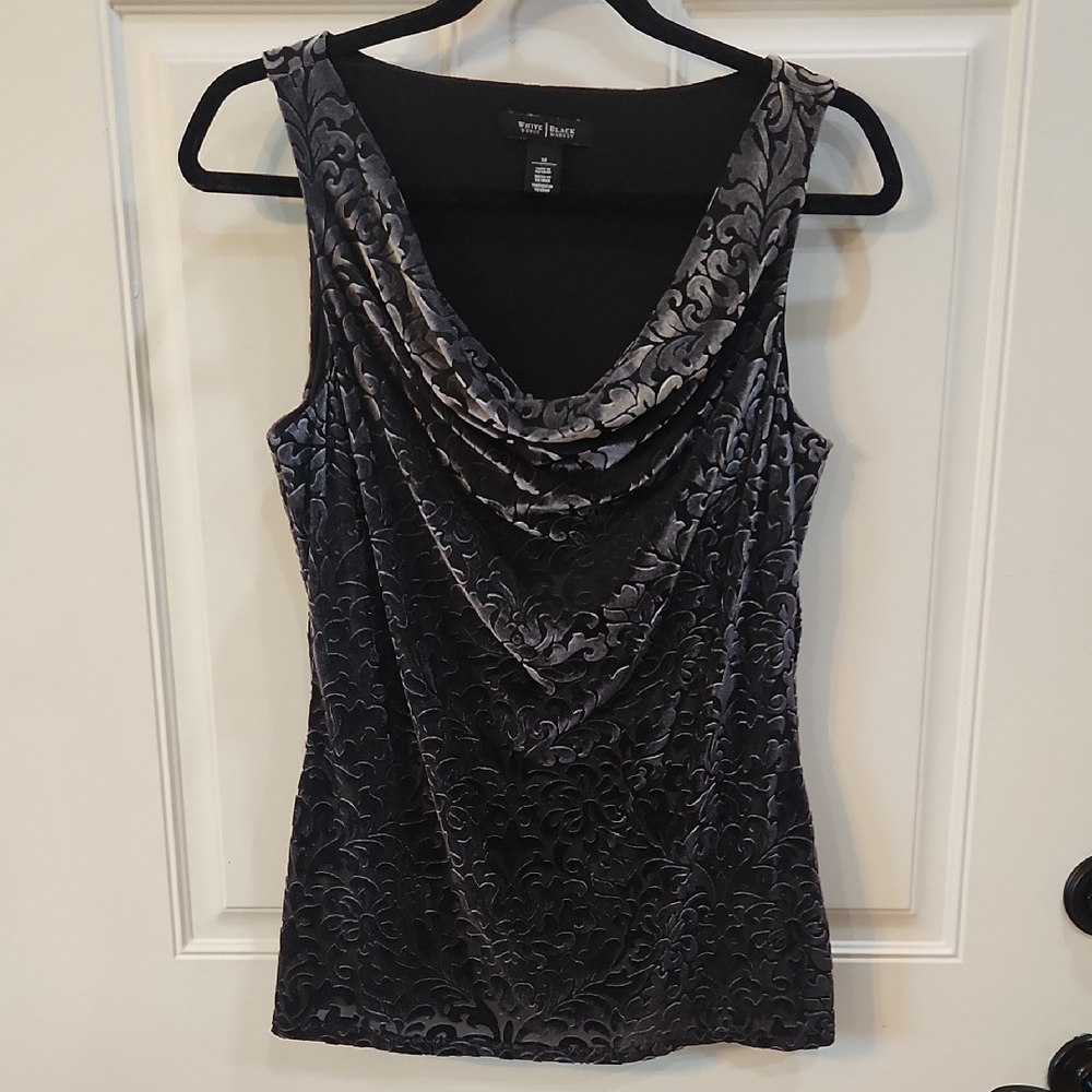 WHBM Velvet Burnout Top